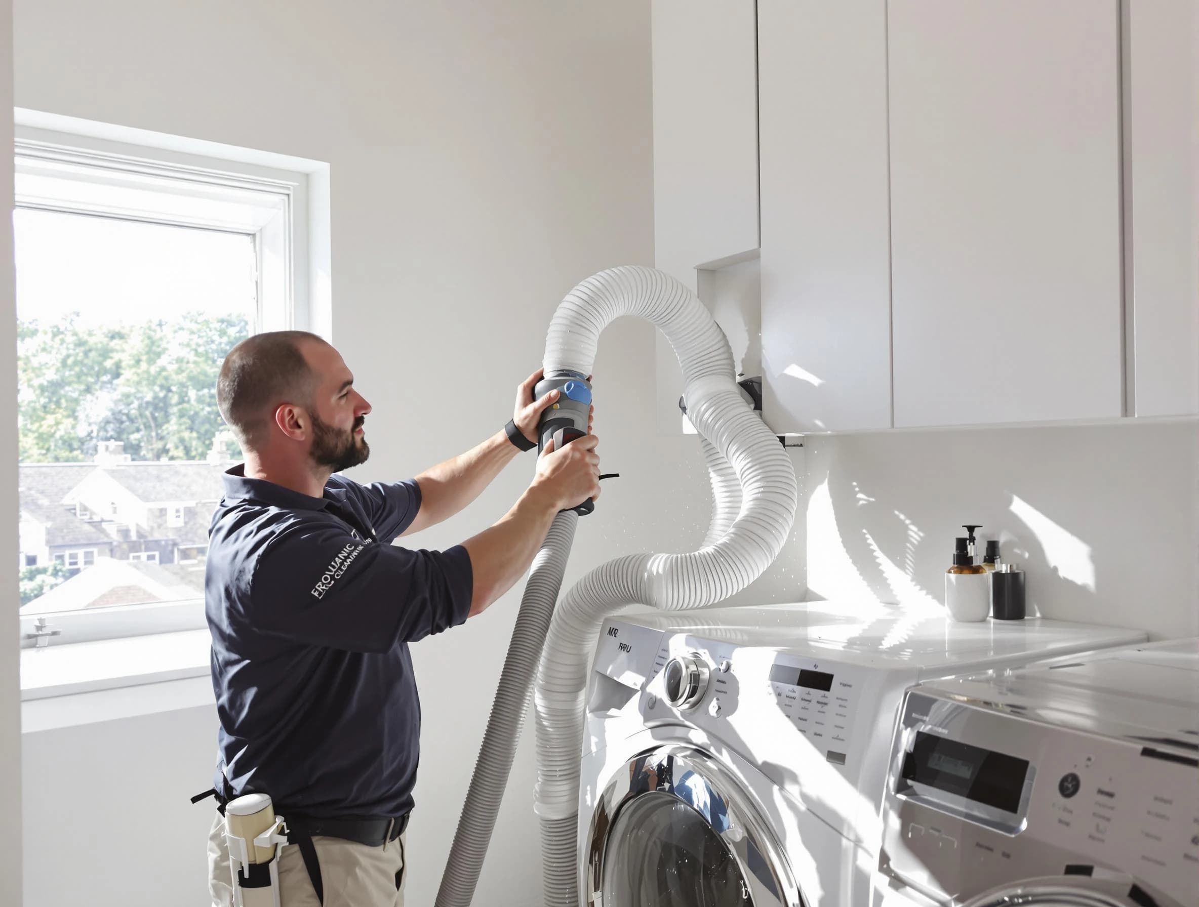 Certified Lochbuie Dryer Vent Cleaning technician performing dryer vent cleaning in Lochbuie
