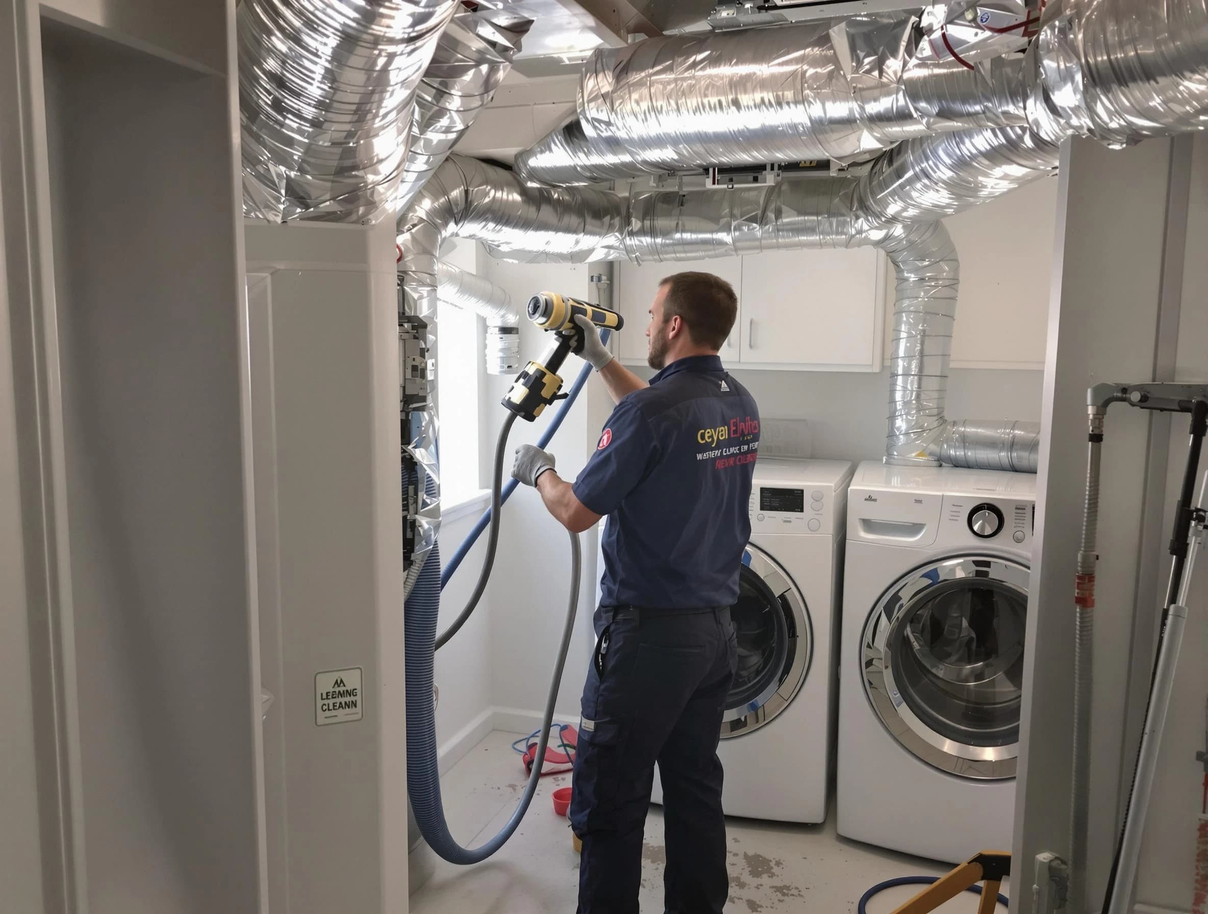 Lochbuie Dryer Vent Cleaning specialist using advanced equipment for thorough duct cleaning in Lochbuie