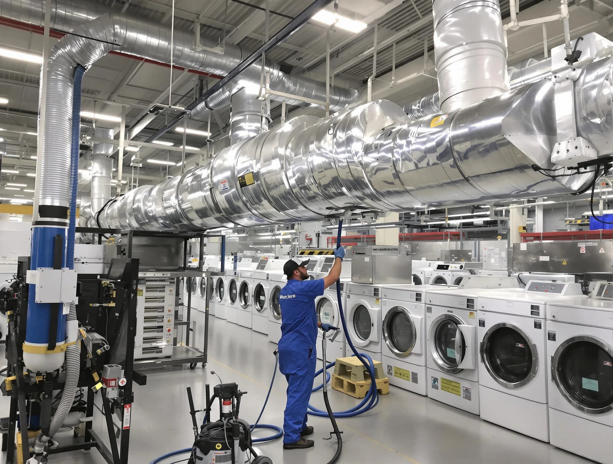 Lochbuie Dryer Vent Cleaning team performing heavy-duty industrial dryer vent cleaning in Lochbuie